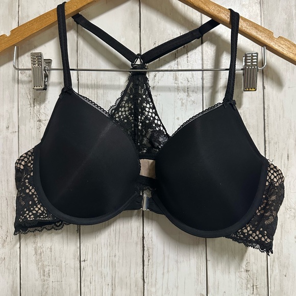 Adore Me Black Lace Racerback Bra Size 38b - Picture 1 of 5